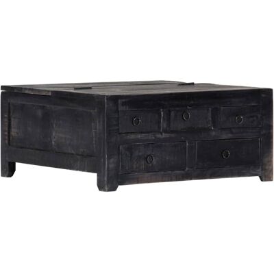 Mesa de centro de madera de mango negro 65cm - Mesa de café Mesa de centro de madera de mango negro 65cm - Mesa de café
