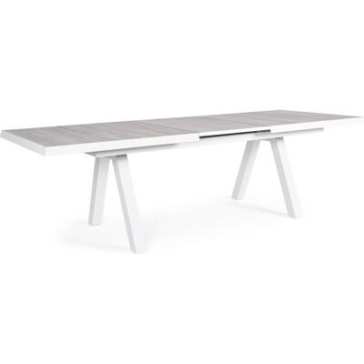Bizzotto - Mesa Extensible Krion 205/265x103x78h Cm Blanco Bizzotto - Mesa Extensible Krion 205/265x103x78h Cm Blanco