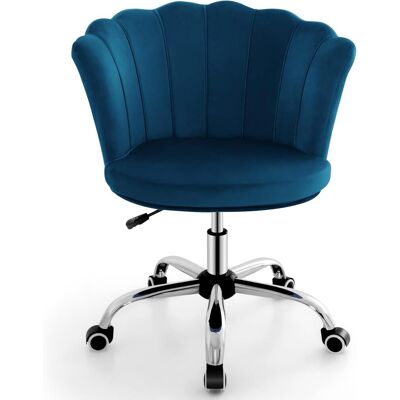 Costway Silla Tocador, Altura Ajustable 74-82 Cm, Sillas Escritorio Terciopelo Tapizado Con Ruedas Universales, Silla Escritorio Giratorio Oficina Dormotorio, Carga 150kg (azul) Costway Silla Tocador, Altura Ajustable 74-82 Cm, Sillas Escritorio Terciopelo Tapizado Con Ruedas Universales, Silla Escritorio Giratorio Oficina Dormotorio, Carga 150kg (azul)