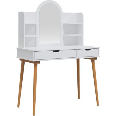 Conjunto De Mesa De Tocador Fauske 4 Pcs Blanco Vidaxl Conjunto De Mesa De Tocador Fauske 4 Pcs Blanco Vidaxl