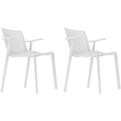 Sillas Con Brazos Netkat Resol Plástico Blanco (pack De 2) Sillas Con Brazos Netkat Resol Plástico Blanco (pack De 2)