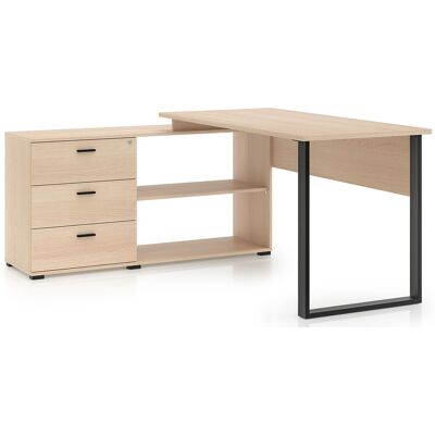 Selsey Odelis - Escritorio Esquinero - 167 Cm - Efecto Roble Selsey Odelis - Escritorio Esquinero - 167 Cm - Efecto Roble