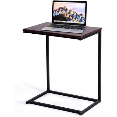 Costway Mesita Auxiliar Para Sofá Mesa Para Ordenador De Metal Madera Portátil 55x35x65cm Costway Mesita Auxiliar Para Sofá Mesa Para Ordenador De Metal Madera Portátil 55x35x65cm