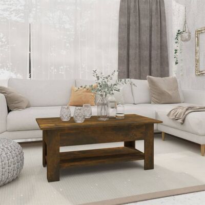 vidaXL Mesa de café Roble Ahumado - Madera 102x55x42 cm vidaXL Mesa de café Roble Ahumado - Madera 102x55x42 cm
