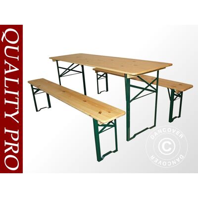 Set De Mesas Cerveceras 220x60x78cm, Madera Clara - Dancover Set De Mesas Cerveceras 220x60x78cm, Madera Clara - Dancover