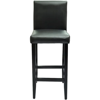 HELLOSHOP26 Conjunto De Dos Taburetes De Bar De Diseño Silla Asiento Cuero Sintético Negro 1202057 HELLOSHOP26 Conjunto De Dos Taburetes De Bar De Diseño Silla Asiento Cuero Sintético Negro 1202057