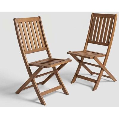 BIZZOTTO Set De 2 Sillas Plegables De Jardín En Madera De Acacia Mali Yes BIZZOTTO Set De 2 Sillas Plegables De Jardín En Madera De Acacia Mali Yes
