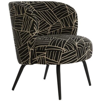 Silla Negra De Tela Acogedora Light & Living Dieyda Silla Negra De Tela Acogedora Light & Living Dieyda