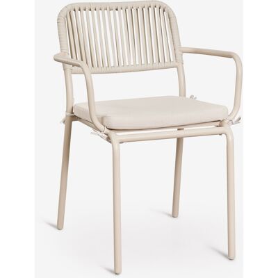 Pack De 4 Sillas De Comedor Apilables Con Reposabrazos En Cuerda Trenzada Arhiza Sklum Pack De 4 Sillas De Comedor Apilables Con Reposabrazos En Cuerda Trenzada Arhiza Sklum