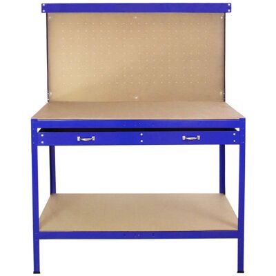 Monster-shop - Banco De Trabajo Azul Metal 155x120x60cm+tablero De Clavijas+cajón Capacidad Peso 200kg Mesa De Trabajo Metálica Metálico Almacenamiento Herramientas Taller Garaje Bricolaje Mazo+40 Ganchos Gratis Monster-shop - Banco De Trabajo Azul Metal 155x120x60cm+tablero De Clavijas+cajón Capacidad Peso 200kg Mesa De Trabajo Metálica Metálico Almacenamiento Herramientas Taller Garaje Bricolaje Mazo+40 Ganchos Gratis
