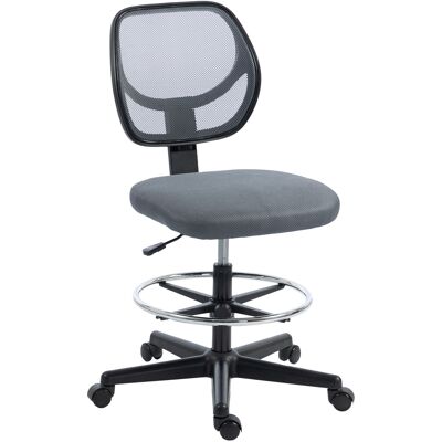 JHY DESIGN Silla De Oficina Ergonómica, Silla De Escritorio Con Reposapiés, Silla De Dibujo De Malla, Altura Regulable, Gris Oscuro. JHY DESIGN Silla De Oficina Ergonómica, Silla De Escritorio Con Reposapiés, Silla De Dibujo De Malla, Altura Regulable, Gris Oscuro.