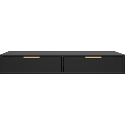 SELSEY Tocador Con 2 Cajones - 110 Cm - Negro - Vena SELSEY Tocador Con 2 Cajones - 110 Cm - Negro - Vena