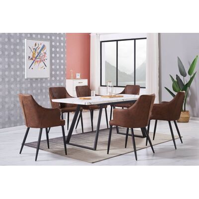 Life Interiors - Toga lux Zarah - Blanco - Juego de comedor Life Interiors - Toga lux Zarah - Blanco - Juego de comedor