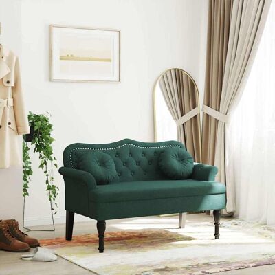 Banco Con Cojines Terciopelo Verde Oscuro 120,5x65x75 Cm Vidaxl Banco Con Cojines Terciopelo Verde Oscuro 120,5x65x75 Cm Vidaxl