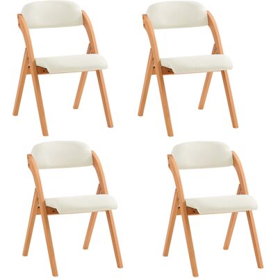 Lote De 4 Sillas Plegables De Madera Con Asiento Y Respaldo Tapizado Sillón Para Cocina Oficina Blanco 47 X 60 X 77 Cm Fst92-wx4 Sobuy Es Lote De 4 Sillas Plegables De Madera Con Asiento Y Respaldo Tapizado Sillón Para Cocina Oficina Blanco 47 X 60 X 77 Cm Fst92-wx4 Sobuy Es