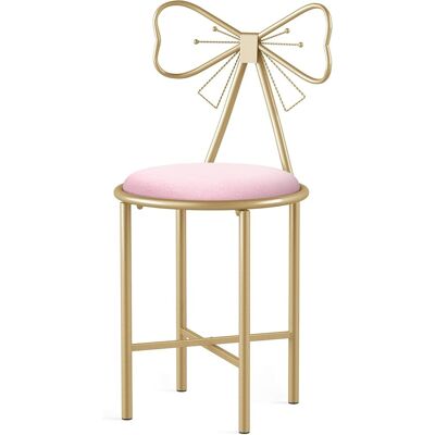 Unho - Silla Tocador, Silla Nórtica Con Asiento Cómodo Para Decoración De Dormitorio Vestuario Manicura Salón De Belleza (40x40x86cm, Rosa, 1) Unho - Silla Tocador, Silla Nórtica Con Asiento Cómodo Para Decoración De Dormitorio Vestuario Manicura Salón De Belleza (40x40x86cm, Rosa, 1)