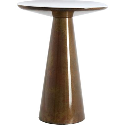Mesa Auxiliar Color Bronce De Metal Acogedora Light & Living Mesa Auxiliar Color Bronce De Metal Acogedora Light & Living