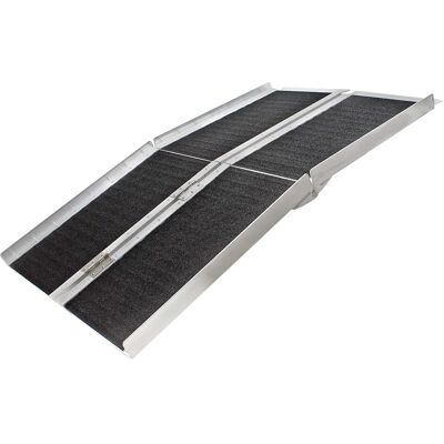 WILTEC Rampa Sillas Ruedas 2x 213cm 270kg Plegable Aluminio Móvil Coche Vehículo Superficie Antideslizante WILTEC Rampa Sillas Ruedas 2x 213cm 270kg Plegable Aluminio Móvil Coche Vehículo Superficie Antideslizante