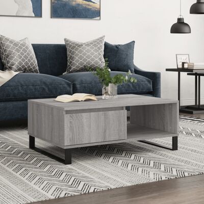 vidaXL Mesa de centro Sonoma Gris Madera Tecnológica - Mesa de café vidaXL Mesa de centro Sonoma Gris Madera Tecnológica - Mesa de café