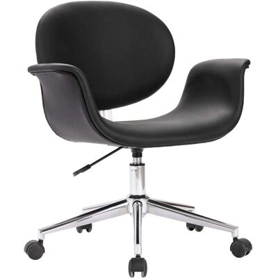 Silla De Comedor Giratoria Cuero Sintético Negro Vidaxl Silla De Comedor Giratoria Cuero Sintético Negro Vidaxl