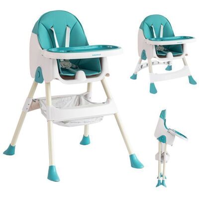 OEM K Ikido Silla Alta Para Bebé, Silla Alta Evolutiva Plegable Con Mesa De Comedor Para Niños - De 6 Meses A 3 Años - Verde OEM K Ikido Silla Alta Para Bebé, Silla Alta Evolutiva Plegable Con Mesa De Comedor Para Niños - De 6 Meses A 3 Años - Verde