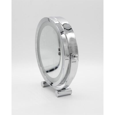Espejo De Aumento, Espejo De Tocador De Escritorio Estilo Europeo, Espejo De Baño Led Plateado Fabricado En Acero - Rapanda Espejo De Aumento, Espejo De Tocador De Escritorio Estilo Europeo, Espejo De Baño Led Plateado Fabricado En Acero - Rapanda