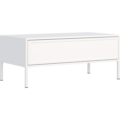 Selsey Velveto – Mesa De Centro Con Cajón - Blanco - 100x50 Cm Selsey Velveto – Mesa De Centro Con Cajón - Blanco - 100x50 Cm