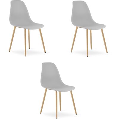 AKORD Silla Wat Gris / Patas Naturales X 3 AKORD Silla Wat Gris / Patas Naturales X 3
