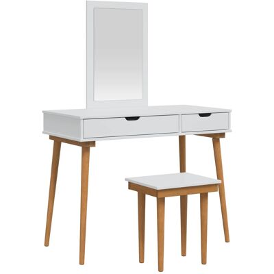 Conjunto De Mesa De Tocador Fauske 3 Pcs Blanco Vidaxl Conjunto De Mesa De Tocador Fauske 3 Pcs Blanco Vidaxl