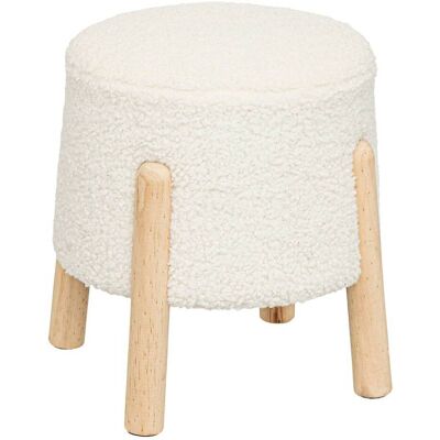 Inuit Dreams Taburete Lateral Rizado Blanco - Atmosphera Créateur D'Intérieur Inuit Dreams Taburete Lateral Rizado Blanco - Atmosphera Créateur D'Intérieur