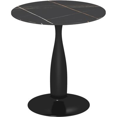 JHY DESIGN Mesa De Comedor Redonda, Acero Con Recubrimiento En Polvo, Mdf Con Melamina, Patas Antideslizantes, 70 X 74 Cm, Negra. JHY DESIGN Mesa De Comedor Redonda, Acero Con Recubrimiento En Polvo, Mdf Con Melamina, Patas Antideslizantes, 70 X 74 Cm, Negra.