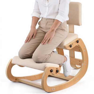 Vevor Silla Ergonómica De Rodillas Con Respaldo, Taburete Para Rodillas Estructura De Madera, Cojines De Espuma Gruesa Ajustables, Carga De 120 Kg, Relajación De Cuello Y Espalda Para Hogar, Oficina Vevor Silla Ergonómica De Rodillas Con Respaldo, Taburete Para Rodillas Estructura De Madera, Cojines De Espuma Gruesa Ajustables, Carga De 120 Kg, Relajación De Cuello Y Espalda Para Hogar, Oficina