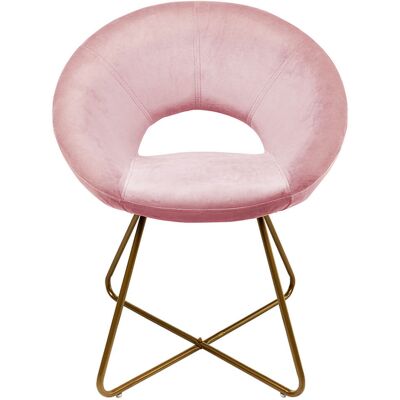 Silla De Terciopelo Selesa Color: Rosa - Home Deluxe Silla De Terciopelo Selesa Color: Rosa - Home Deluxe