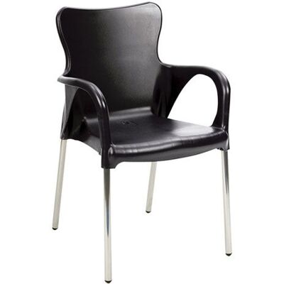 Garden Life - Sillon Resina/aluminio Negro Garden Life - Sillon Resina/aluminio Negro