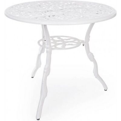 Bizzotto - Mesa Victoria Redonda Blanca De Aluminio D80 Cm Bizzotto - Mesa Victoria Redonda Blanca De Aluminio D80 Cm