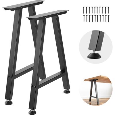 Vevor Patas De Mesa En Forma De Trapecio, De Acero Al Carbono, 750 X 550 Mm, Capacidad Máxima 1000 Kg, Juego De 2 Patas Con Kit De Herrajes Para Muebles, Escritorio, Mesa De Bar Y Banco De Trabajo Vevor Patas De Mesa En Forma De Trapecio, De Acero Al Carbono, 750 X 550 Mm, Capacidad Máxima 1000 Kg, Juego De 2 Patas Con Kit De Herrajes Para Muebles, Escritorio, Mesa De Bar Y Banco De Trabajo