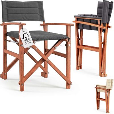 Casaria® Silla De Director Plegable Premium Madera De Eucalipto Certificación Fsc® Acolchada Con Reposabrazos Funda Lavable Comodidad Asiento Carga Hasta 160 Kg, Set A Elegir Anthrazit (de), 1 (de) Casaria® Silla De Director Plegable Premium Madera De Eucalipto Certificación Fsc® Acolchada Con Reposabrazos Funda Lavable Comodidad Asiento Carga Hasta 160 Kg, Set A Elegir Anthrazit (de), 1 (de)