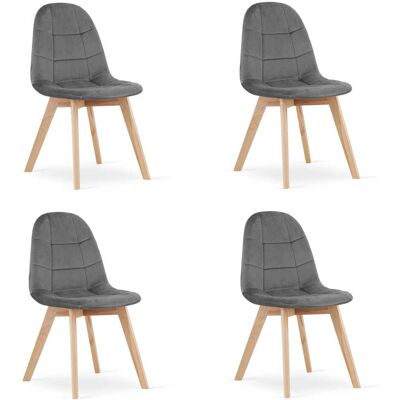 OEM Silla Bora - Terciopelo Gris Oscuro X 4 OEM Silla Bora - Terciopelo Gris Oscuro X 4
