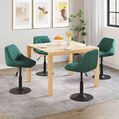Sillas De Comedor Giratorias 4 Uds Terciopelo Verde Oscuro Vidaxl Sillas De Comedor Giratorias 4 Uds Terciopelo Verde Oscuro Vidaxl