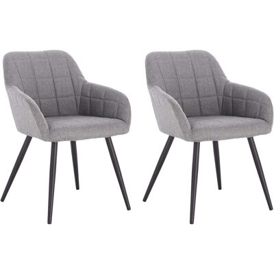 Woltu - 2 X Sillas De Comedor Nordicas Estilo Vintage Juego De 2 Silla De Cocina Silla Tapizada Con Reposabrazos Tapizadas Lino Estructura De Metal Gris Claro Woltu - 2 X Sillas De Comedor Nordicas Estilo Vintage Juego De 2 Silla De Cocina Silla Tapizada Con Reposabrazos Tapizadas Lino Estructura De Metal Gris Claro
