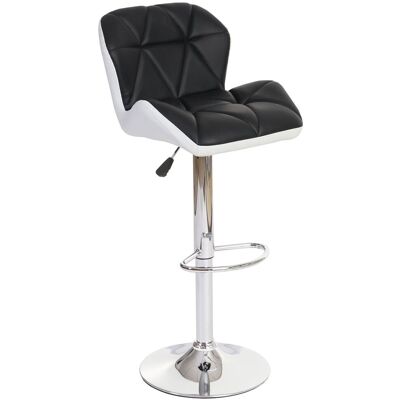 DÉCOSHOP26 Taburete De Bar Silla De Mostrador Altura Regulable Material Sintético Negro Estructura De Acero Cromado 040005261 DÉCOSHOP26 Taburete De Bar Silla De Mostrador Altura Regulable Material Sintético Negro Estructura De Acero Cromado 040005261