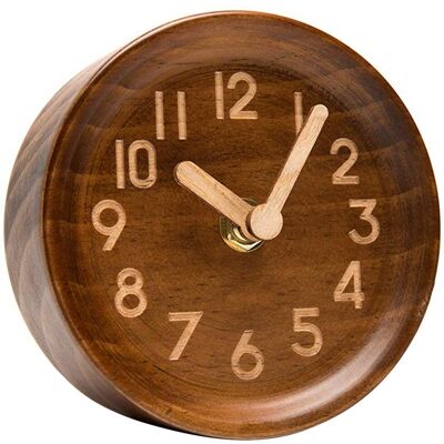 OEM Reloj Analógico Escritorio Mesa Pino Verdadero (oscuro) OEM Reloj Analógico Escritorio Mesa Pino Verdadero (oscuro)