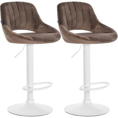 Milet Taburetes de Bar de Terciopelo Marrón - bar stools Milet Taburetes de Bar de Terciopelo Marrón - bar stools