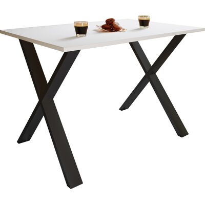 Mesa de comedor VCM Xona - Blanco/Negro Mesa de comedor VCM Xona - Blanco/Negro