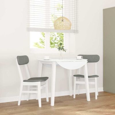 vidaXL Gummibaum Blanco Sillas de comedor ergonómicas - Sillas de comedor vidaXL Gummibaum Blanco Sillas de comedor ergonómicas - Sillas de comedor