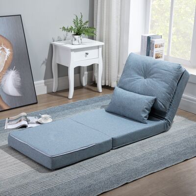 PZCC Colchoneta Plegable Para Cama Tipo Silla De Suelo, Diseño 2 En 1, Cojín Extraíble, 60 X 80 X 56 Cm, Azul Cielo PZCC Colchoneta Plegable Para Cama Tipo Silla De Suelo, Diseño 2 En 1, Cojín Extraíble, 60 X 80 X 56 Cm, Azul Cielo