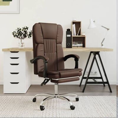 Silla de oficina Maisonchic - Reclinable, Ajustable, Marrón - Muebles de Oficina Silla de oficina Maisonchic - Reclinable, Ajustable, Marrón - Muebles de Oficina