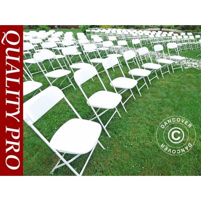 Sillas Plegables 44x44x80cm, Blancas, 24 Uds. - Dancover Sillas Plegables 44x44x80cm, Blancas, 24 Uds. - Dancover
