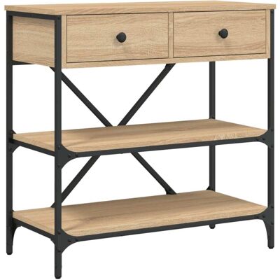 Mesa Consola Madera De Ingeniería Roble Sonoma 75x34,5x75 Cm Vidaxl Mesa Consola Madera De Ingeniería Roble Sonoma 75x34,5x75 Cm Vidaxl