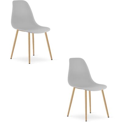 AKORD Silla Wat Gris / Patas Naturales X 2 AKORD Silla Wat Gris / Patas Naturales X 2